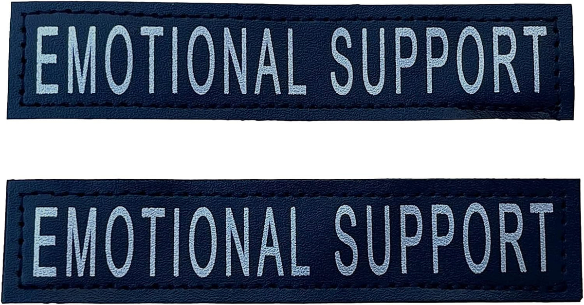 Albcorp Reflective Service Dog Patches - Easy-Change Hook Backing for Vests & Harnesses, Small Size (4.6 x 1 Inch), Set of 2