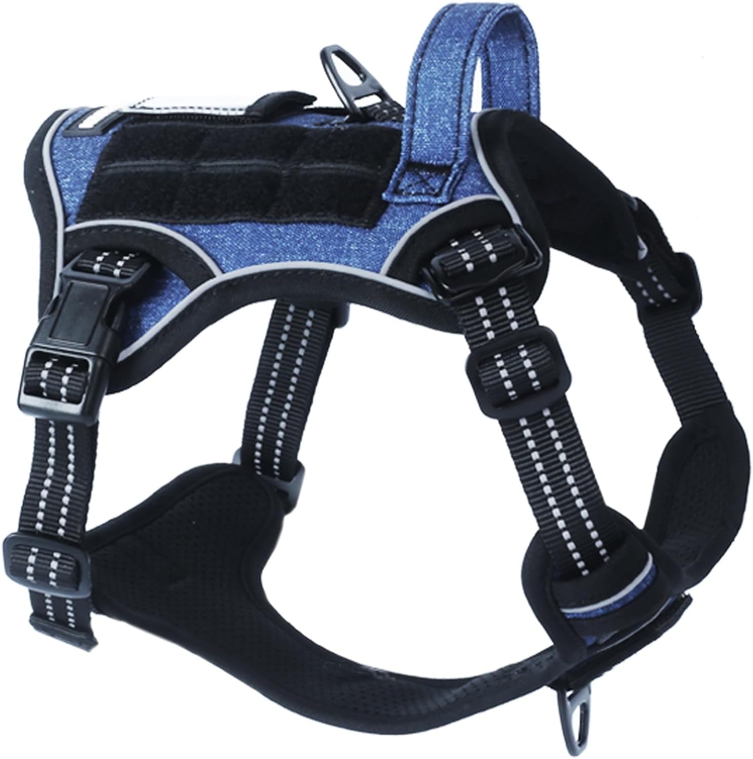 BUMBIN Tactical Dog Harness for Small Dogs No Pull, Famous TIK Tok No Pull Puppy Harness, Fit Smart Reflective Pet Walking Harness for Training, Adjustable Dog Vest Harness with Handle Purple Camo XS