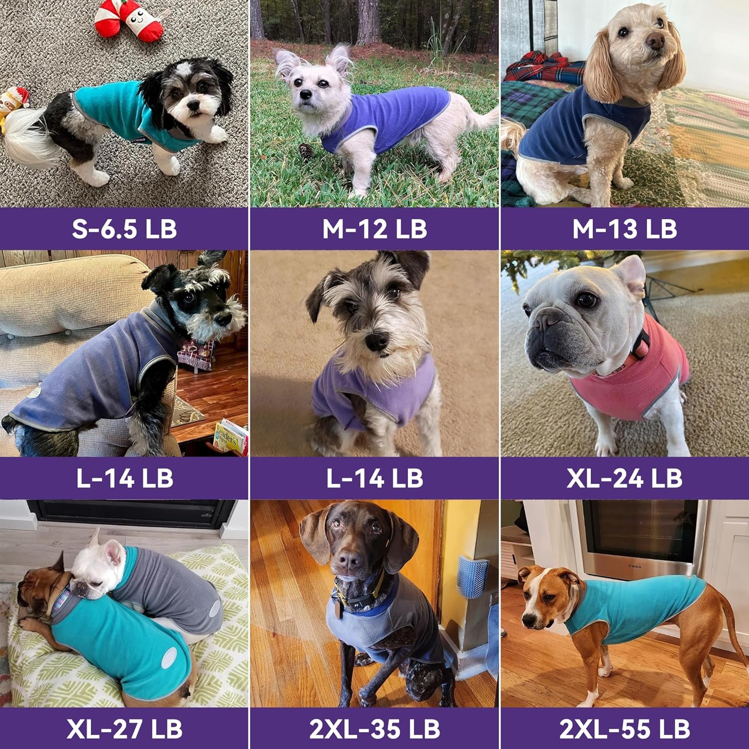 Cyeollo 2 Pack Dog Fleece Sweater Stretchy Sweatshirt with Reflective Stripe Pullover Soft Jacket Pet Clothes Dog Sweaters for Small Dogs, Red & Grey M