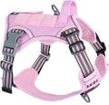 BUMBIN Tactical Dog Harness for Small Dogs No Pull, Famous TIK Tok No Pull Puppy Harness, Fit Smart Reflective Pet Walking Harness for Training, Adjustable Dog Vest Harness with Handle Purple Camo XS