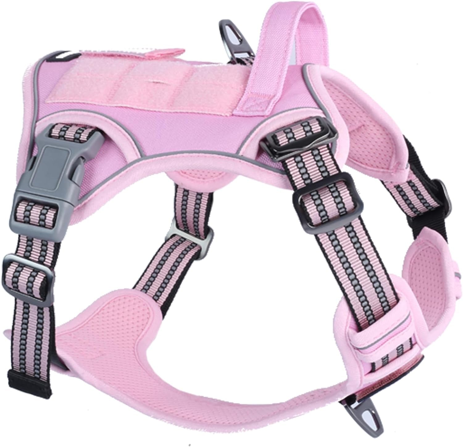 BUMBIN Tactical Dog Harness for Small Dogs No Pull, Famous TIK Tok No Pull Puppy Harness, Fit Smart Reflective Pet Walking Harness for Training, Adjustable Dog Vest Harness with Handle Purple Camo XS