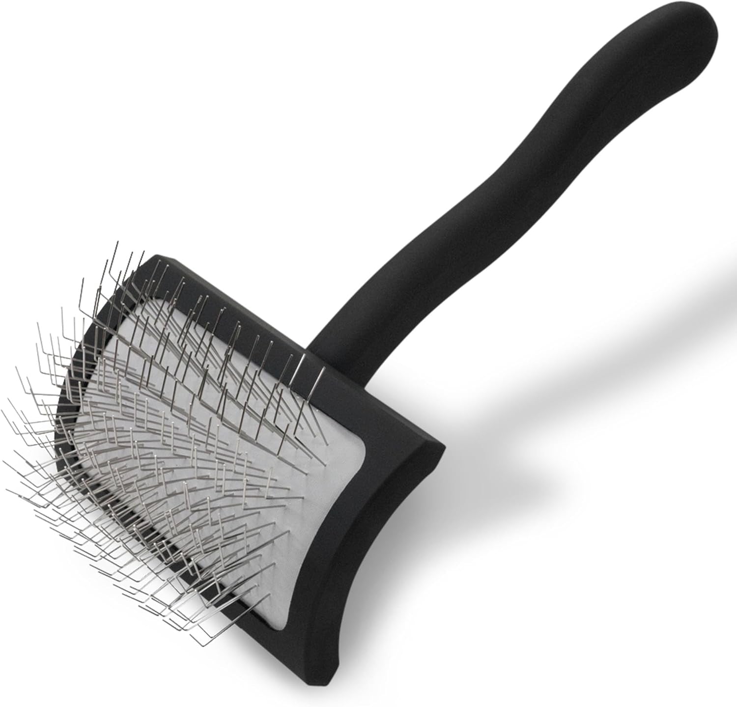 Chris Christensen Big K Dog Slicker Brush for Dogs (Goldendoodles, Labradoodles, Poodles), Groom like a Professional, Fluff Detangle Style, Saves Time Energy, Black, Large