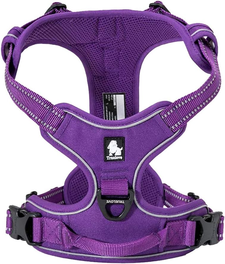 TRUE LOVE Adjustable No-Pull Dog Harness Reflective Pup Vest Harnesses Comfortable Control Brilliant Colors Truelove Tlh5651(Royal Blue,L)