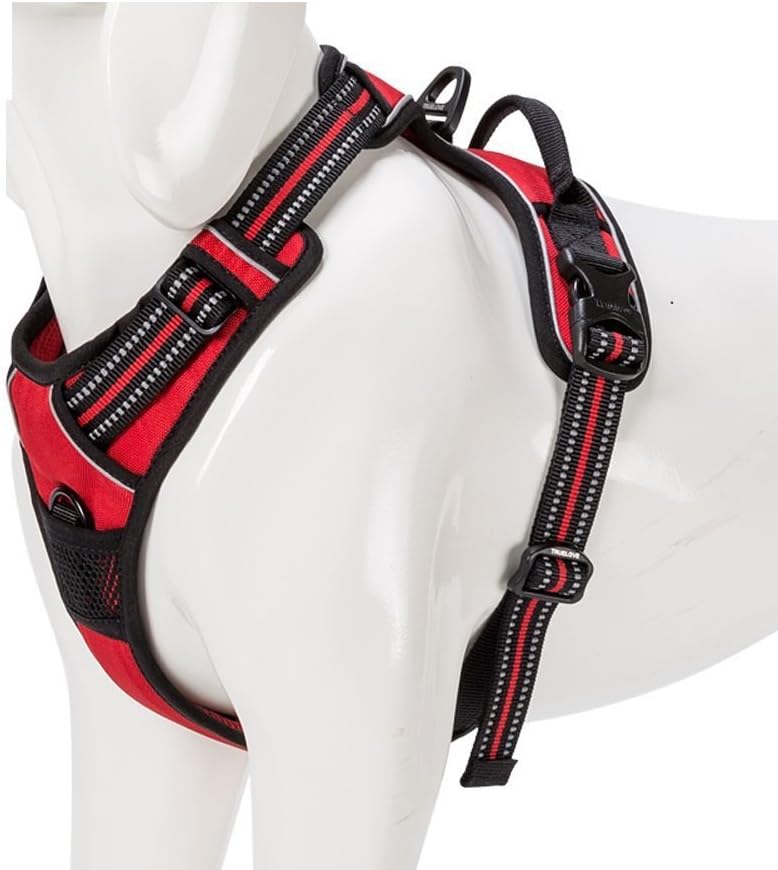TRUE LOVE Adjustable No-Pull Dog Harness Reflective Pup Vest Harnesses Comfortable Control Brilliant Colors Truelove Tlh5651(Royal Blue,L)