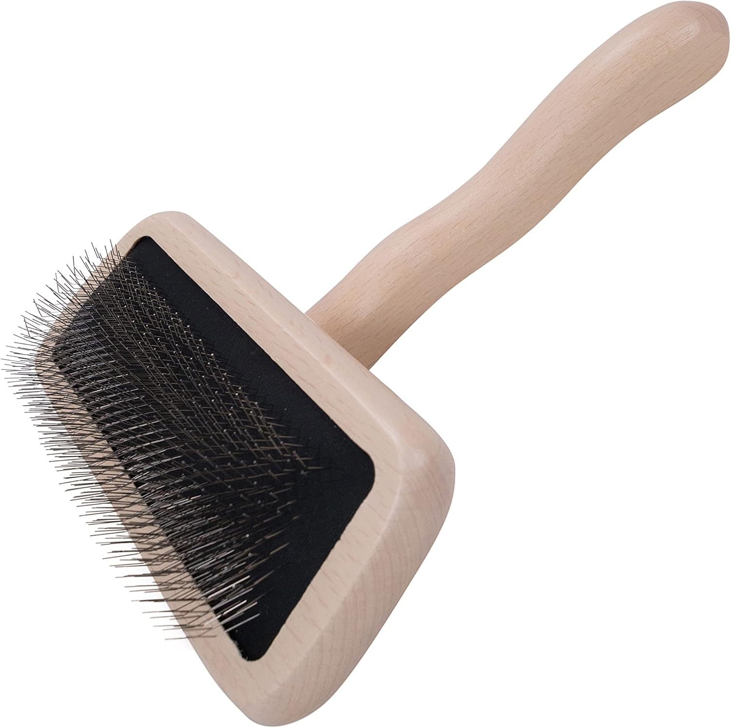 Chris Christensen Big K Dog Slicker Brush for Dogs (Goldendoodles, Labradoodles, Poodles), Groom like a Professional, Fluff Detangle Style, Saves Time Energy, Black, Large