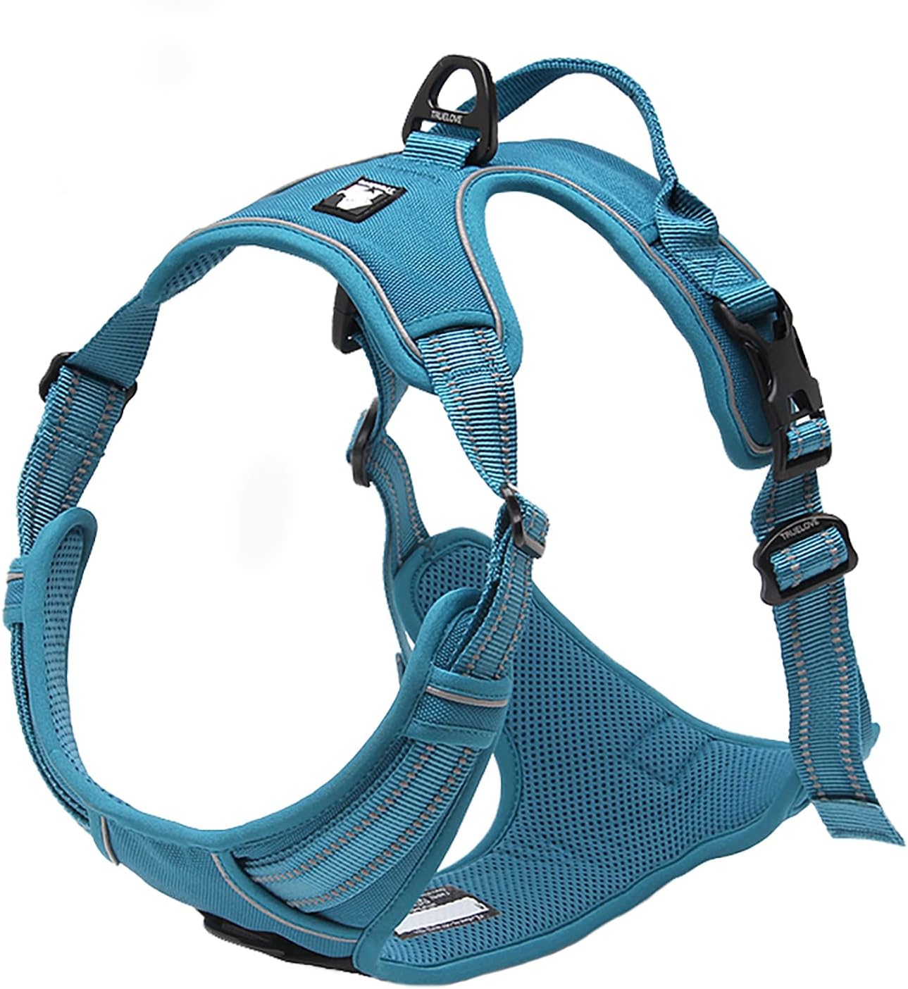 TRUE LOVE Adjustable No-Pull Dog Harness Reflective Pup Vest Harnesses Comfortable Control Brilliant Colors Truelove Tlh5651(Royal Blue,L)