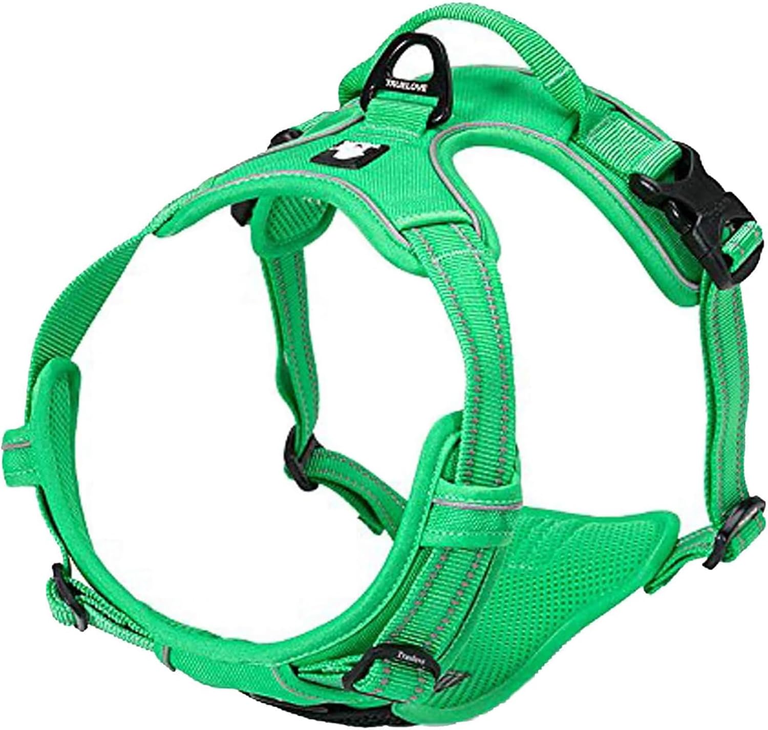 TRUE LOVE Adjustable No-Pull Dog Harness Reflective Pup Vest Harnesses Comfortable Control Brilliant Colors Truelove Tlh5651(Royal Blue,L)