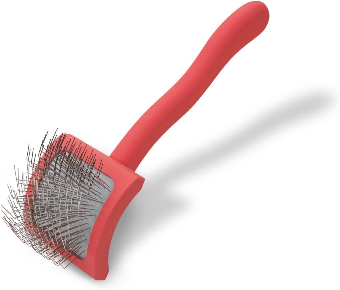 Chris Christensen Big K Dog Slicker Brush for Dogs (Goldendoodles, Labradoodles, Poodles), Groom like a Professional, Fluff Detangle Style, Saves Time Energy, Black, Large