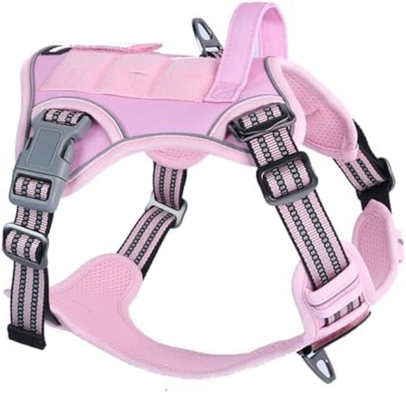 BUMBIN Tactical Dog Harness for Small Dogs No Pull, Famous TIK Tok No Pull Puppy Harness, Fit Smart Reflective Pet Walking Harness for Training, Adjustable Dog Vest Harness with Handle Purple Camo XS