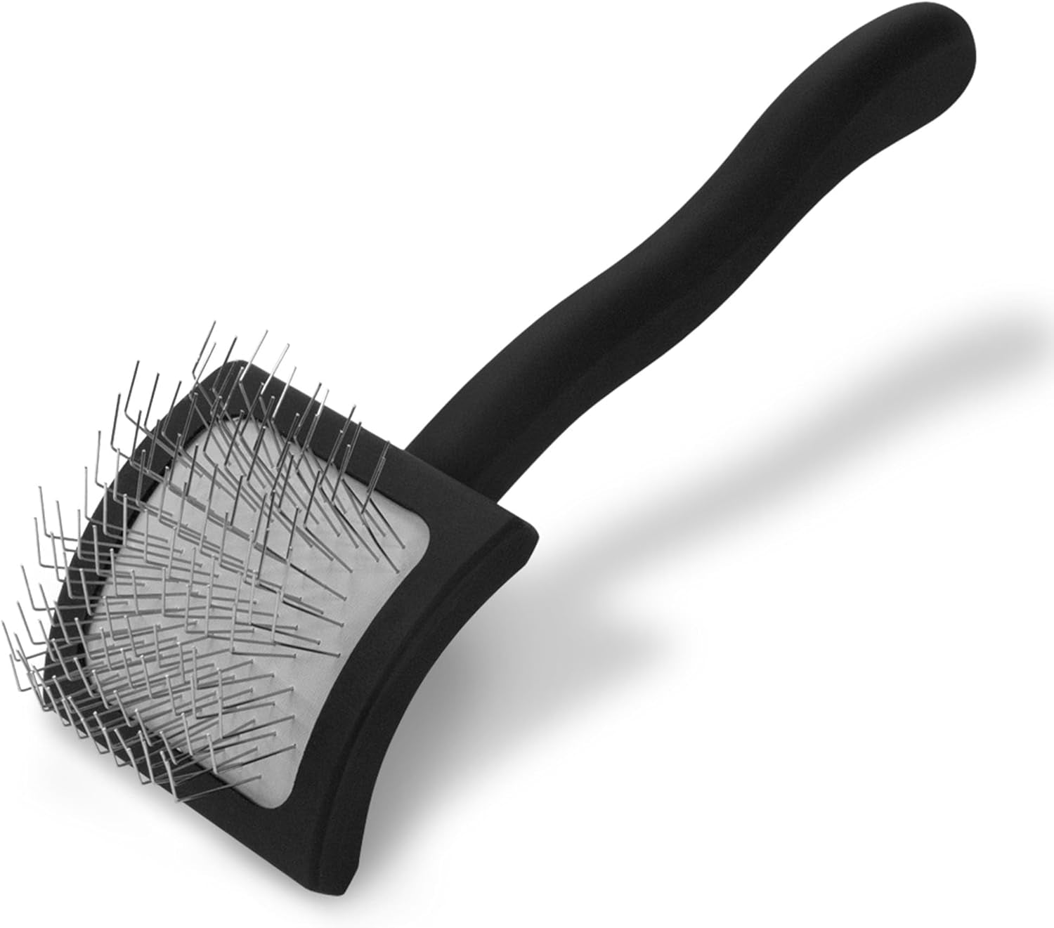 Chris Christensen Big K Dog Slicker Brush for Dogs (Goldendoodles, Labradoodles, Poodles), Groom like a Professional, Fluff Detangle Style, Saves Time Energy, Black, Large