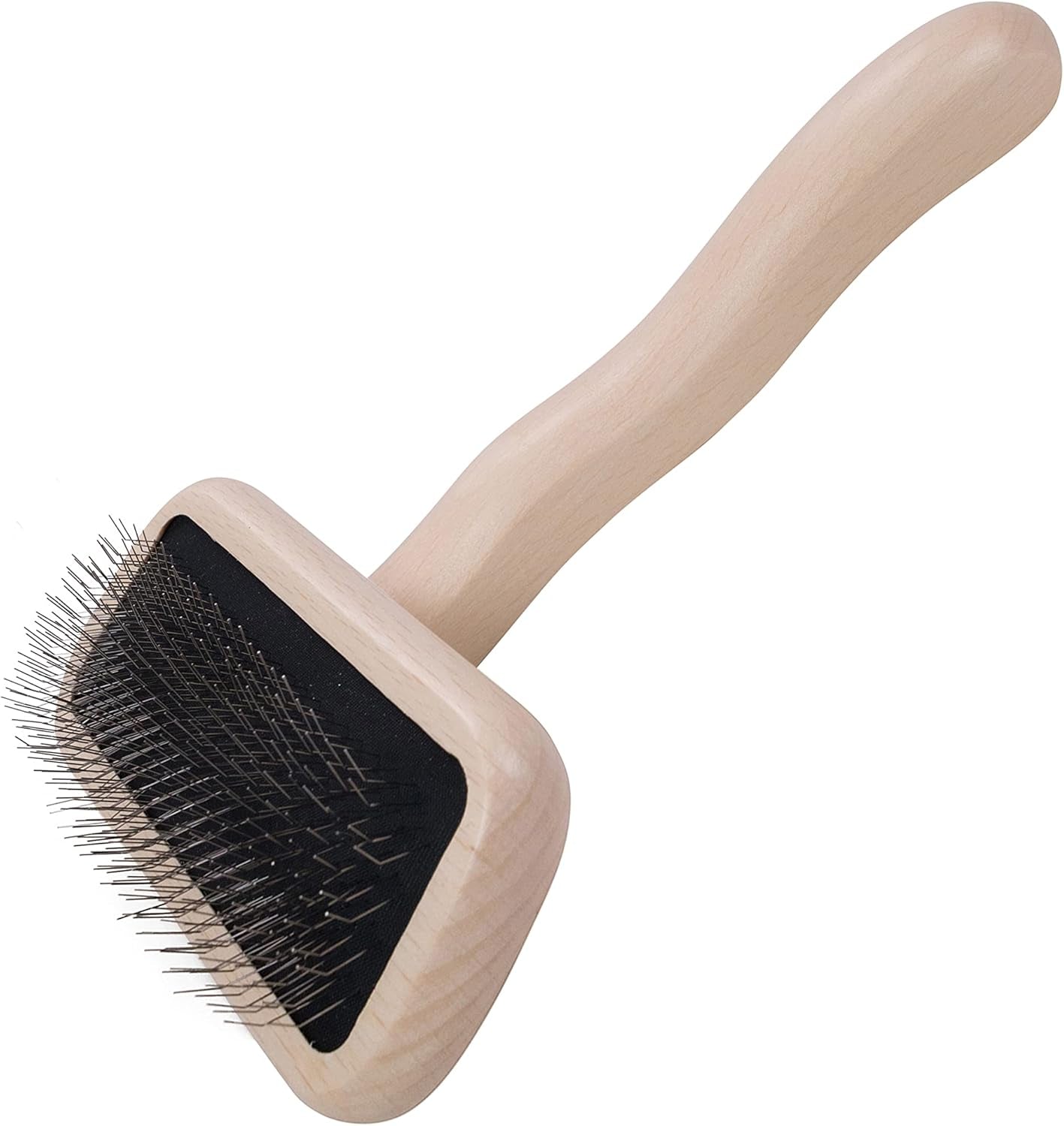 Chris Christensen Big K Dog Slicker Brush for Dogs (Goldendoodles, Labradoodles, Poodles), Groom like a Professional, Fluff Detangle Style, Saves Time Energy, Black, Large